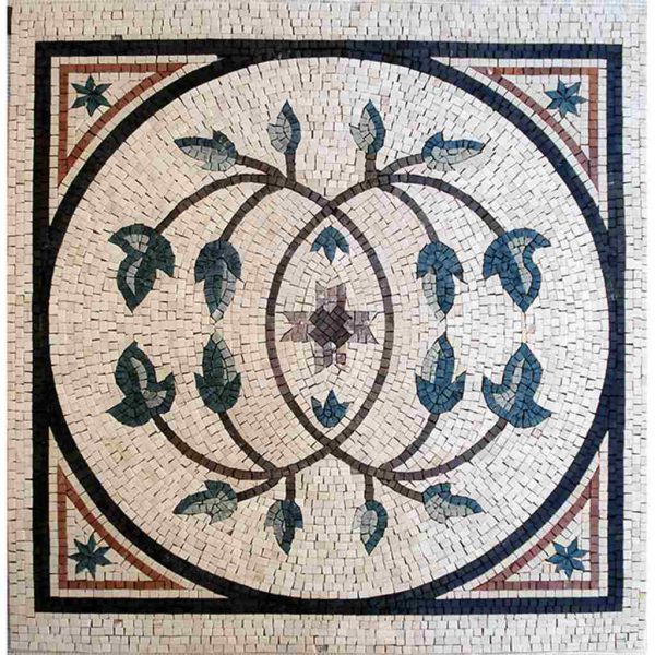 naturstein_mosaikfliesen_garten_dekorative_Keuche_mosaikmedaillon_weltstein